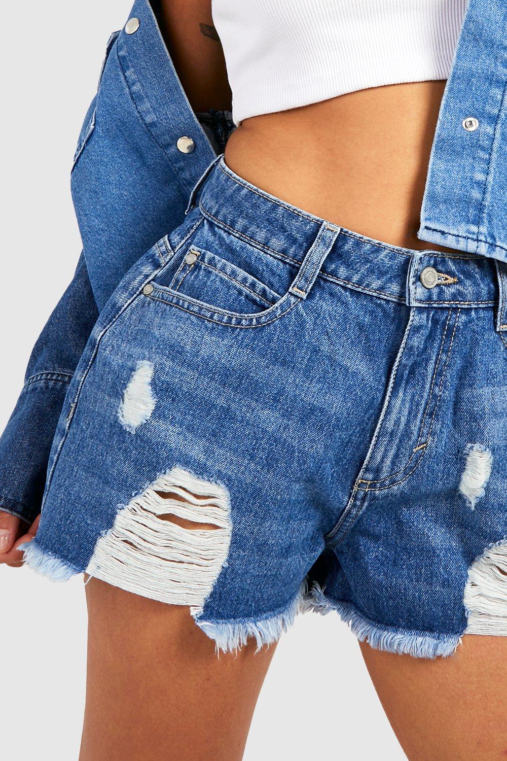 Mid Blue Wash Denim Short